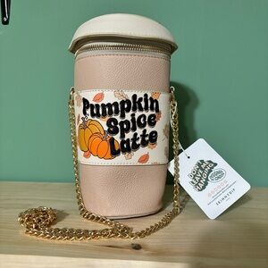 NWT SkinnyDip London Pumpkin Spice Latte Purse Zip Closure